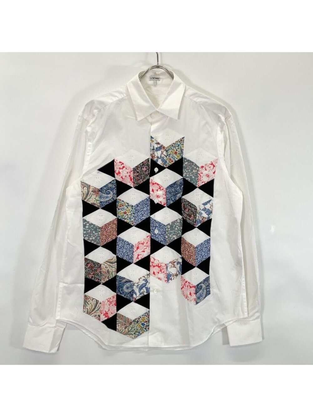 Loewe White Anagram Japanese Pattern Shirt